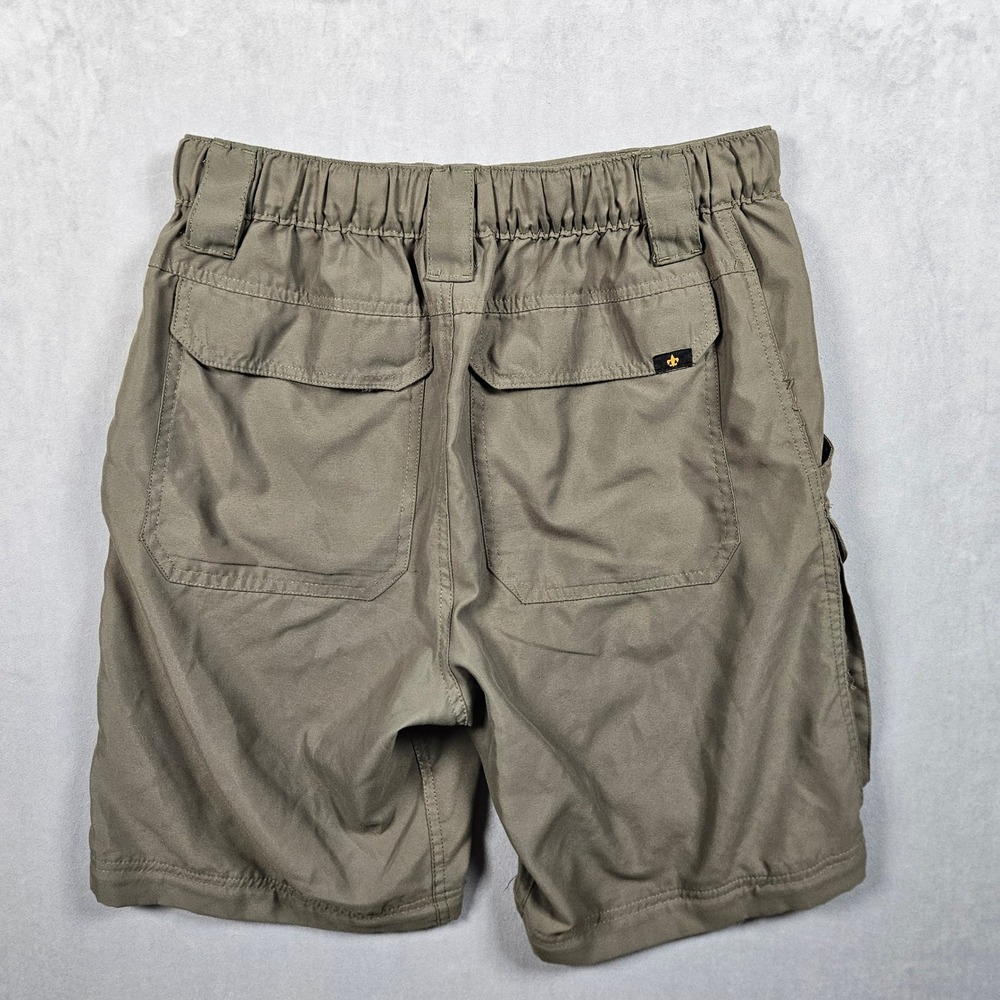 Boy Scouts of America Cargo Shorts Mens Small Olive Green Belted Utility Uniform - Picture 2 of 9